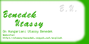 benedek utassy business card